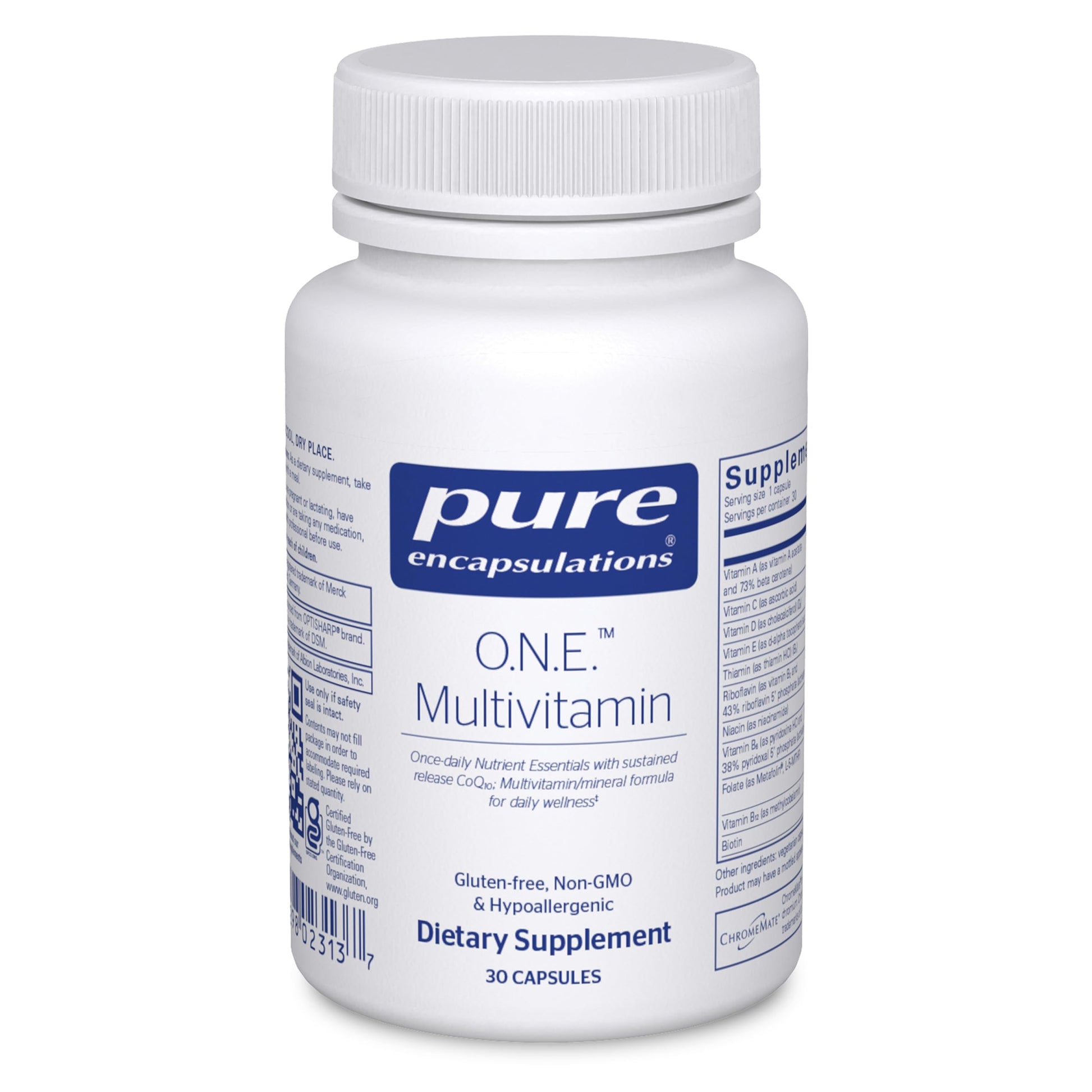 Pure Encapsulations O.N.E. Multivitamin - Once Daily Multivitamin with Antioxidant Complex Metafolin, CoQ10, and Lutein to Support Vision, Cognitive Function, and Cellular Health* - 30 Capsules Pure EncapsulationsBuy Supplements Australia
