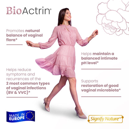 SIGNIFY NATURE Bioactrin Vaginal Probiotics for Women - Bacterial Vaginosis & Yeast Infection Treatment - BV Probiotic - pH Vaginitis Support-28 Pills SIGNIFY NATUREBuy Supplements Australia