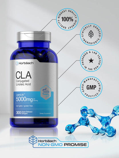 CLA Supplement | 300 Softgel Pills | Maximum Potency | Conjugated Lineolic Acid from HorbäachBuy Supplements Australia