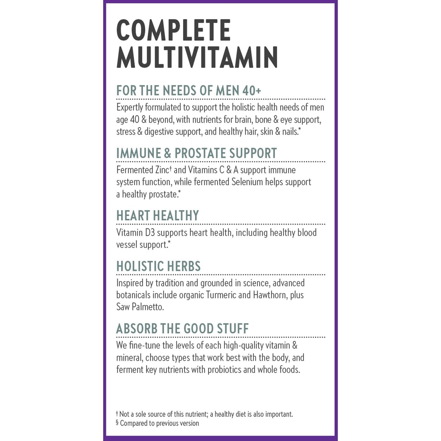 New Chapter Men’s Multivitamin 40+, Extra B6 & B12, D3, Vitamin C & Zinc, Immune, Heart, Cellular Energy, and Brain Health New ChapterBuy Supplements Australia