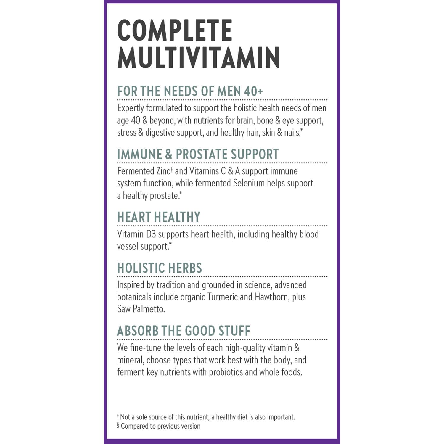 New Chapter Men’s Multivitamin 40+, Extra B6 & B12, D3, Vitamin C & Zinc, Immune, Heart, Cellular Energy, and Brain Health New ChapterBuy Supplements Australia
