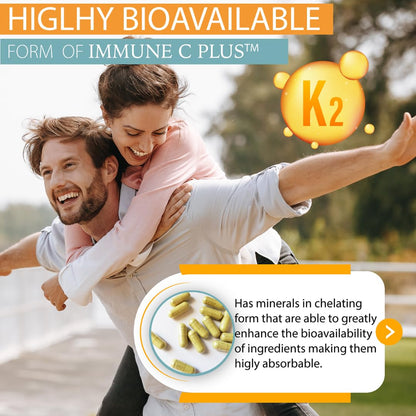 Quercetin 1,000mg, Vitamin C 1,000mg, Zinc 50mg, Vitamin D3 5,000iu, Selenium, Copper, Acerola, Ginger, Rutin, Bitter Orange, Rose Hips, Echinacea, Immune C Plus, 14 in 1 Immune C Plus (60 Count) KAPPA NUTRITIONBuy Supplements Australia