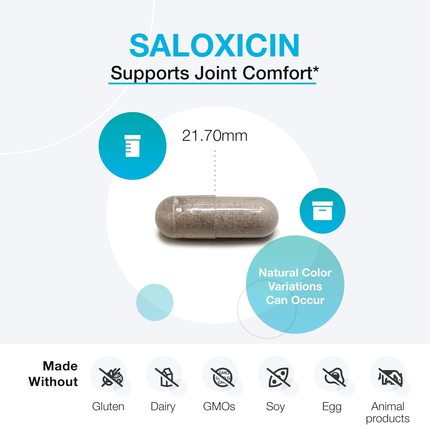 XYMOGEN Saloxicin - Antioxidant Support Supplement - Grape Seed Extract, Pomegranate Fruit & Cranberry Supplement - White Willow Bark & Boswellia Extract - 120 Capsules XYMOGENBuy Supplements Australia
