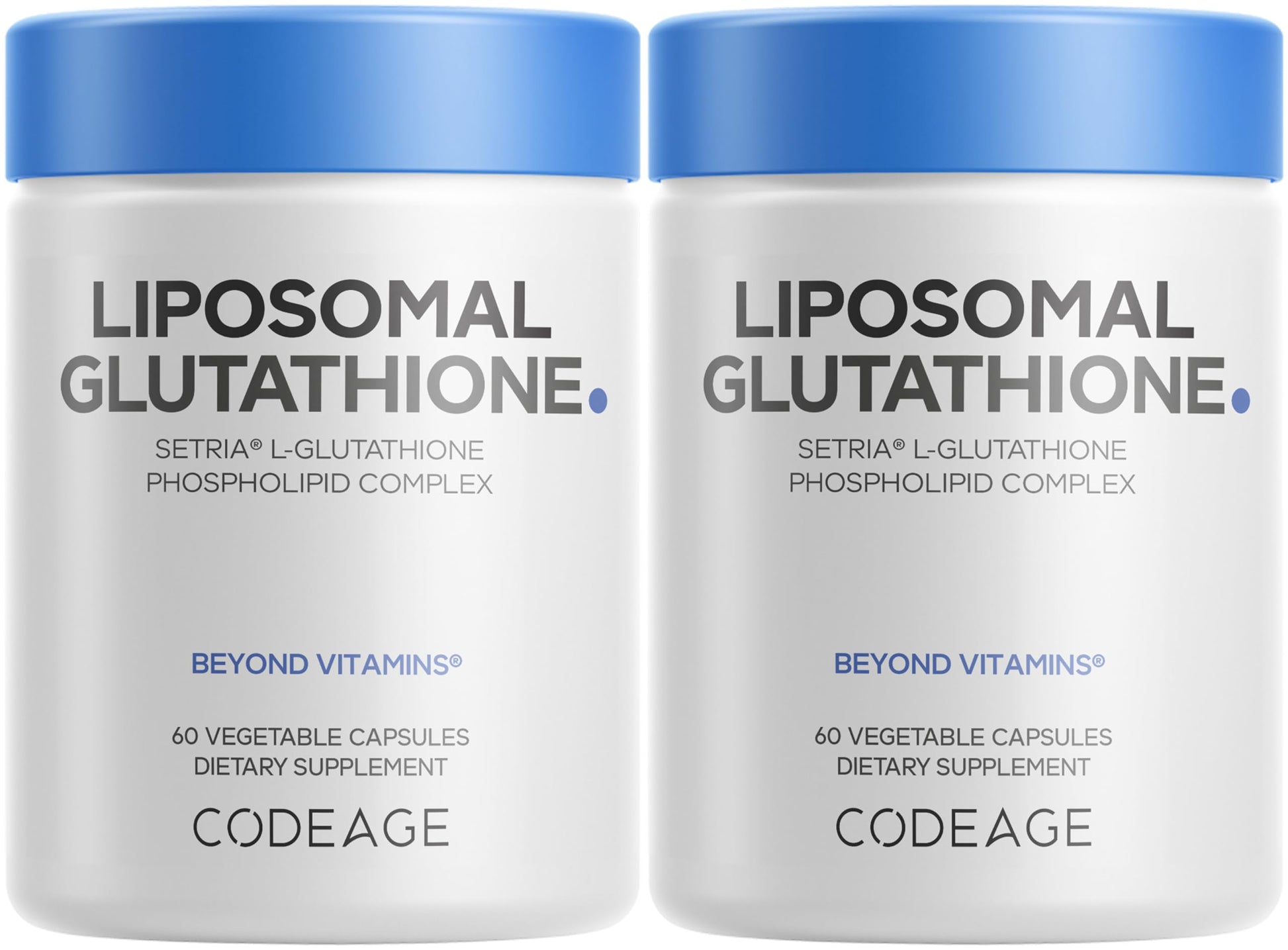 Codeage Liposomal Glutathione Supplement - Pure Reduced Setria L-Glutathione, Liposomal Delivery, Phospholipid Complex - Vegan, Non-GMO - 2-Pack CodeageBuy Supplements Australia