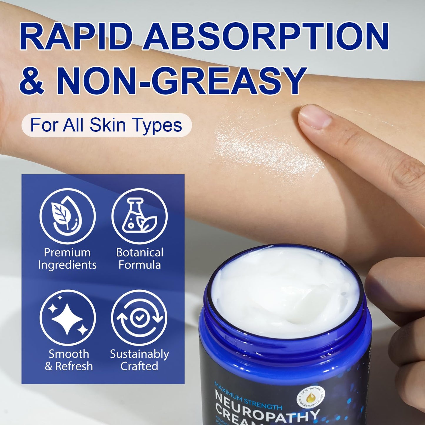 Neuropathy Cream Extra Strength 120g, Neuropathy Nerve Pain Relief Cream Contains Arnica, Vitamin B6 & Lavender, Deep Soothing & Moisturizing Aus HealthcareBuy Supplements Australia