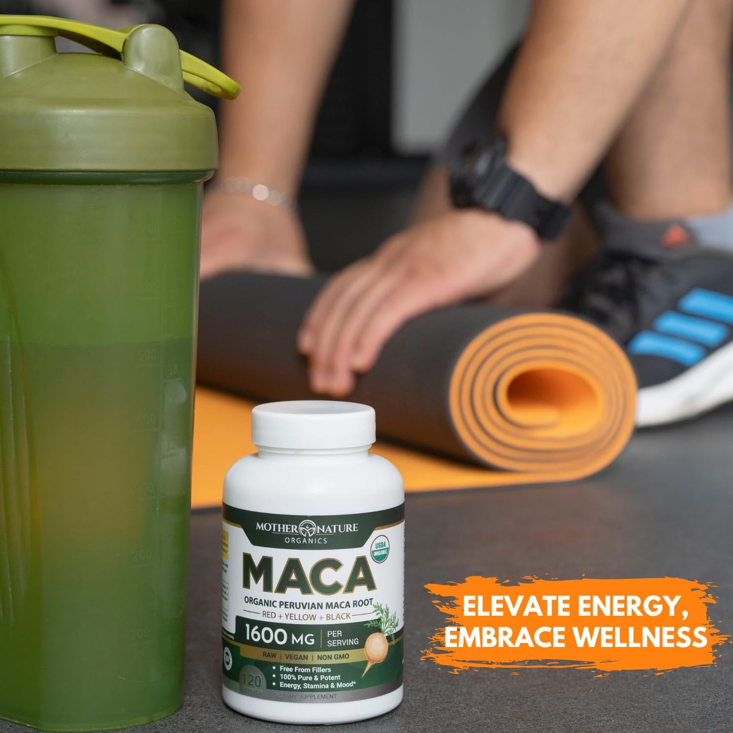Mother Nature Organic Maca Root Capsules – 1600mg, 120 Vegan Capsules – Non GMO Peruvian Yellow, Red & Black Maca for Men & Women - Energy, Hormone, Brain & Weight Well-Being Mother Nature Organics Superfoods for Organic LivingBuy Supplements Australia