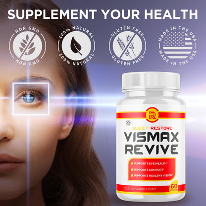 (2 Pack)Vismax Revive Capsules, Official VismaxRevive Vision Support Supplement with All Natural Ingredients, Advanced Eye Health Formula & Vision Vitamin Supporting Wellness Naturally (120 Capsules) MJOBuy Supplements Australia