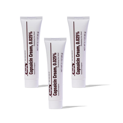 Rugby Capsaicin 0.025% Cream for Penetrating Pain Relief - 2.1 Oz (60g) (3 Pack) RUGBY LABORATORIESBuy Supplements Australia
