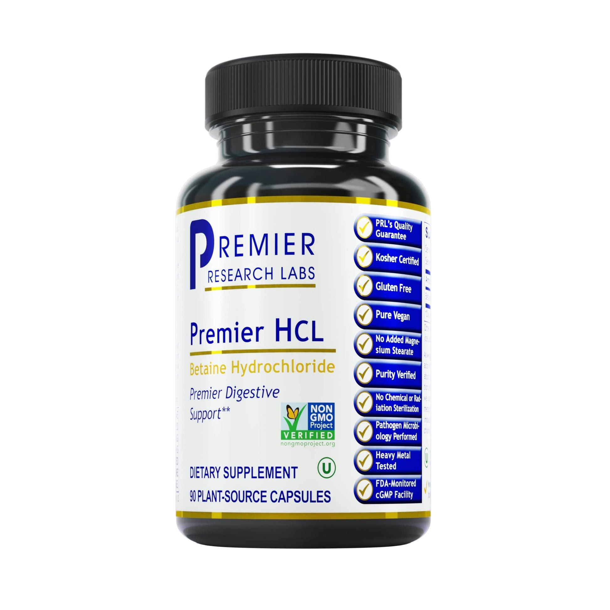 Premier Research Labs Premier HCL - Betaine HCL, Betaine Hydrochloride Supplement for Optimal Digestive Function, Nutrient Absorption, Betaine-HCL for Low Stomach Acid- 90 Vegetarian Capsules Premier Research LabsBuy Supplements Australia