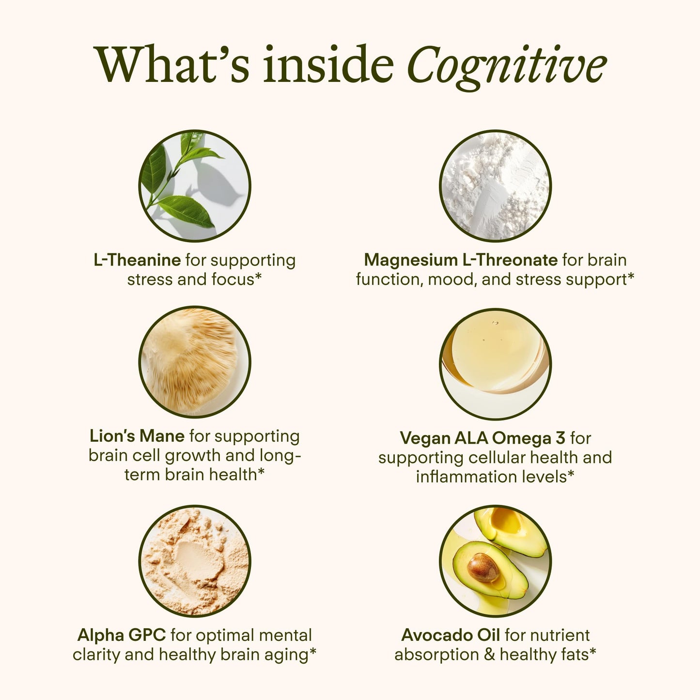 Sunny Within - Brain Health Supplement - Magnesium L-Threonate from Magtein®, Lion’s Mane, Alpha GPC, L-Theanine, ALA & Avocado Oil - Focus, Mood & Memory Support* - 30 Daily Vegan Pouches Sunny WithinBuy Supplements Australia