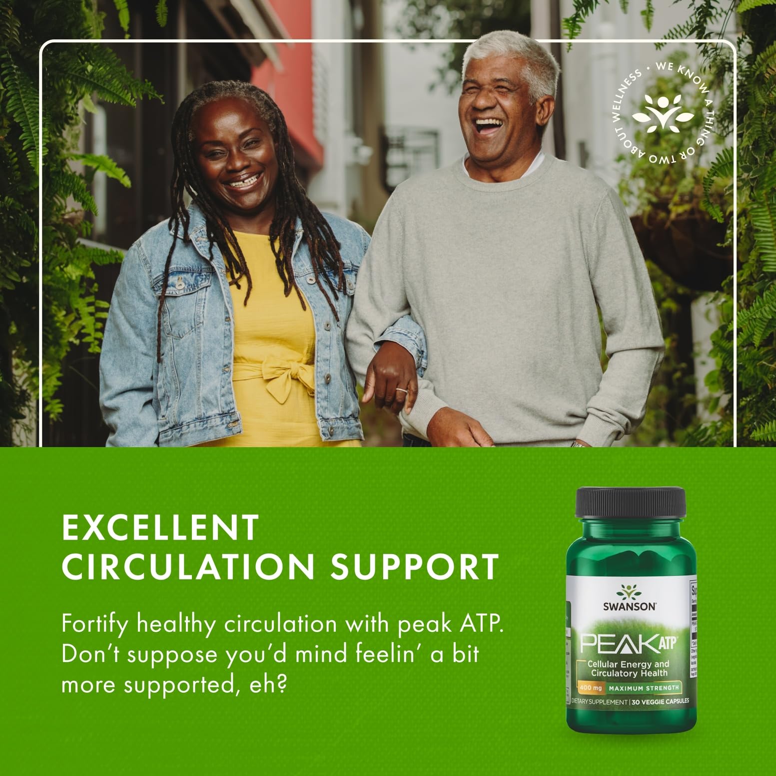 Swanson Maximum Strength Peak ATP Cellular Energy Supplement for Athletes and Active Adults Seeking Performance and Recovery Support - 400 mg (30 Veggie Capsules, 2 Pack) SwansonBuy Supplements Australia