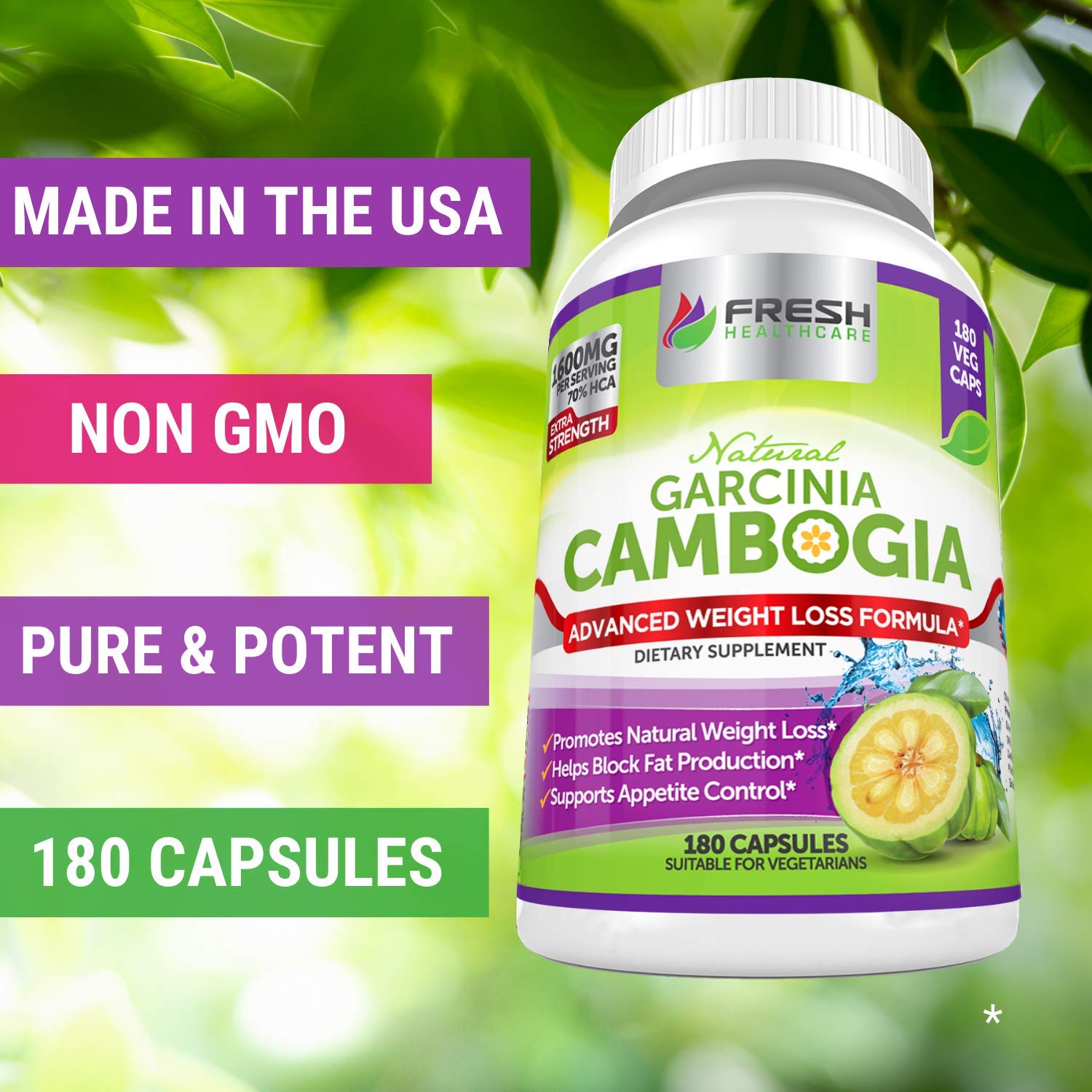Fresh Healthcare 100% Pure Garcinia Cambogia Extract - All Natural Appetite Suppressant FRESH HEALTHCAREBuy Supplements Australia