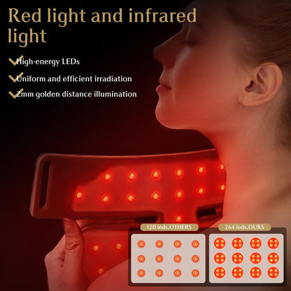 Upgraded Red Light Therapy Mask for Neck & Décolleté, 850 nm Wireless Infrared Light Therapy Suitable BUBLOCBuy Supplements Australia