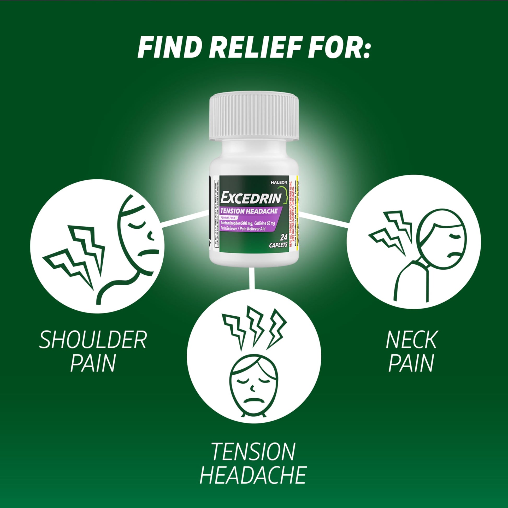 Excedrin Tension Headache Relief Caplets Without Aspirin for Head, Neck and Shoulder Pain Relief - 100 Count ExcedrinBuy Supplements Australia