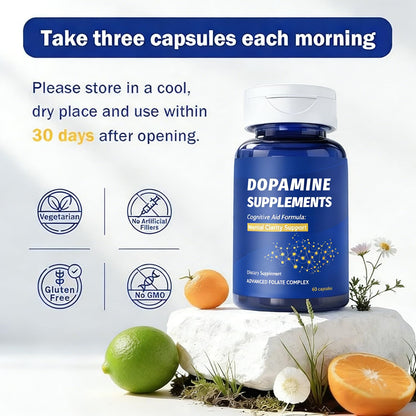 Dopamine Brain Supplement with L-Tyrosine 650mg | Cognitive Function, Focus & Mood Support | Neurotransmitter & Mental Energy Booster | 60 Capsules FW ZONEBuy Supplements Australia