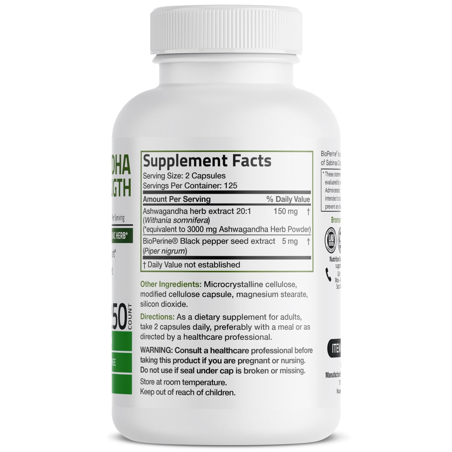 Bronson Ashwagandha Extra Strength 3000 mg Stress & Mood Support with BioPerine BronsonBuy Supplements Australia