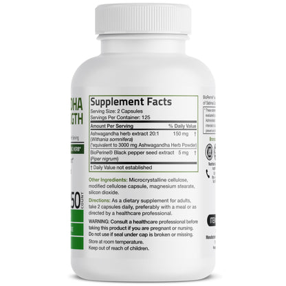 Bronson Ashwagandha Extra Strength 3000 mg Stress & Mood Support with BioPerine BronsonBuy Supplements Australia