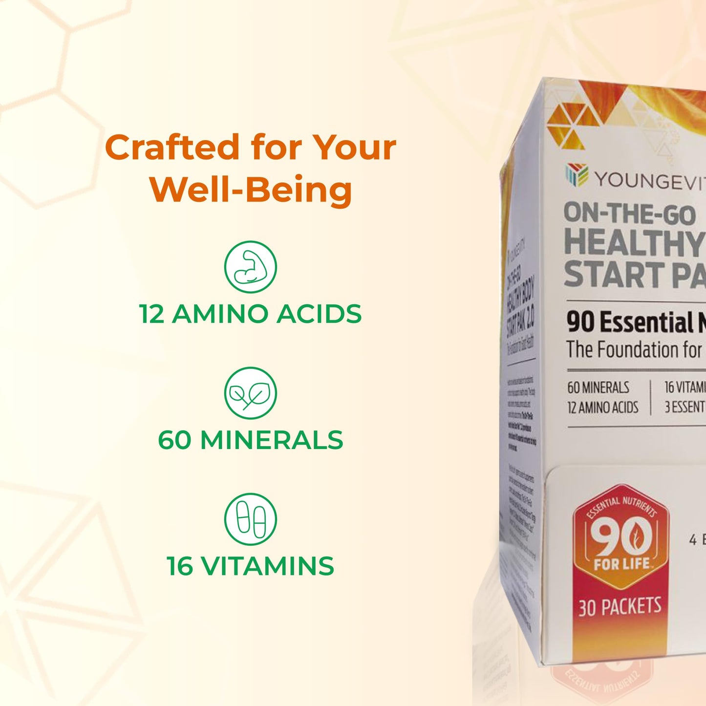 Youngevity On-The-Go Healthy Body Start Pak 2.0 - Includes Multi-Vitamins, Minerals, EFAs, & Amino Acids | 90 Essential Nutrients | 30-Day Supply YoungevityBuy Supplements Australia