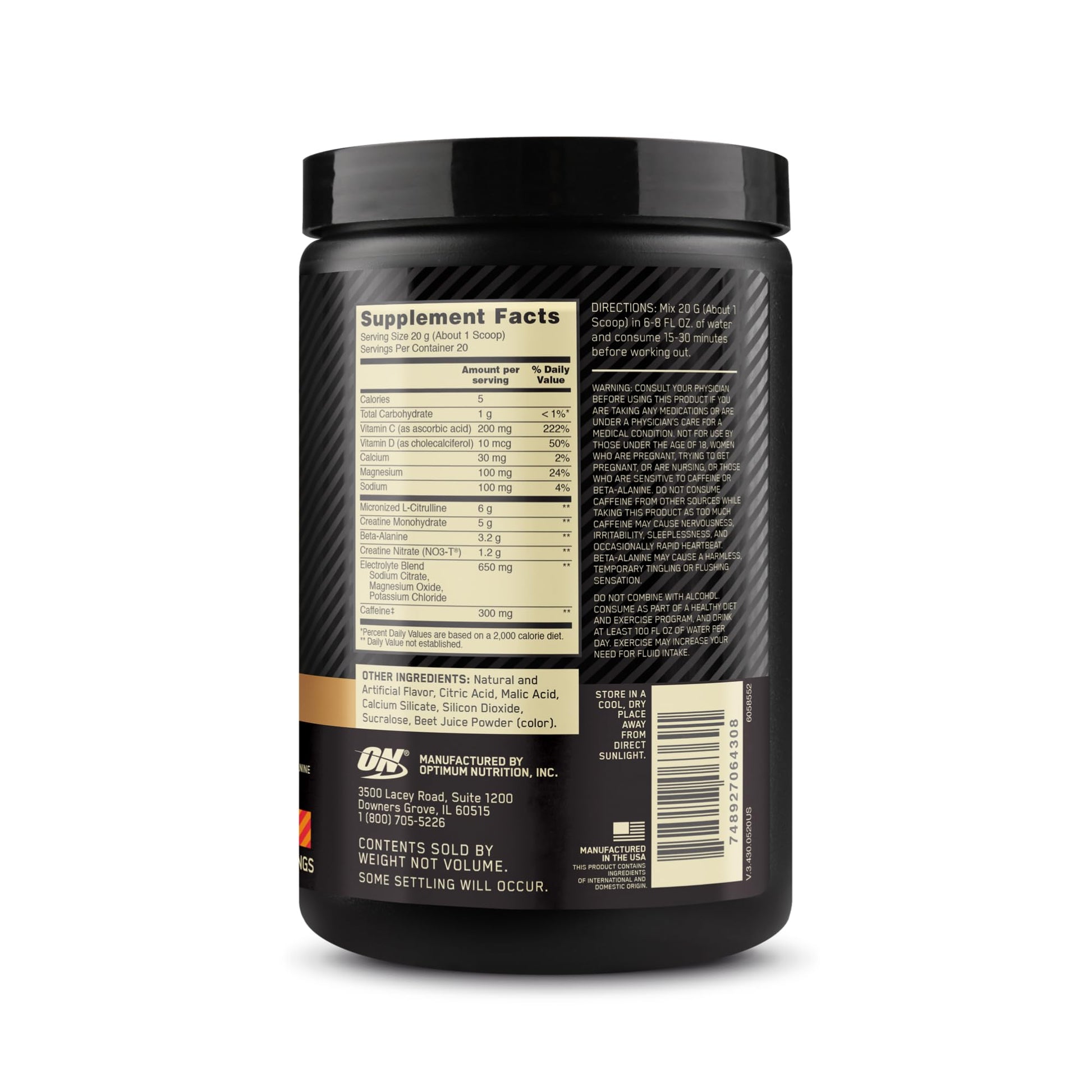 Optimum Nutrition Gold Standard Pre Workout Advanced, with Creatine, Beta-Alanine Optimum NutritionBuy Supplements Australia