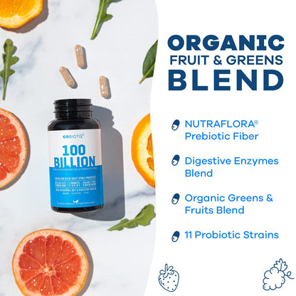 100 Billion - Probiotics and Prebiotics Supplement Pills - Digestive Enzymes and Prebiotic GOBIOTIXBuy Supplements Australia