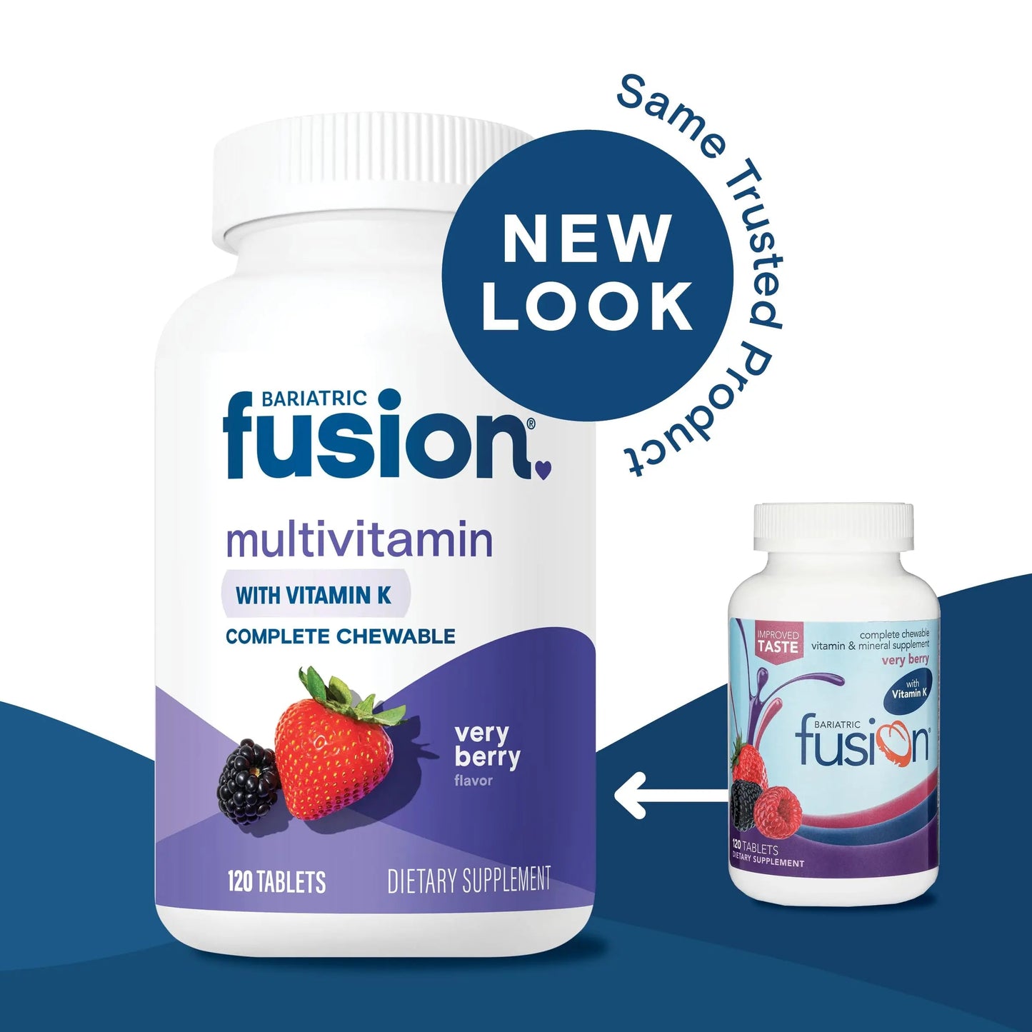 Bariatric Fusion Very Berry Complete Chewable Bariatric Multivitamin with Iron and Vitamin K for Bariatric Surgery Patients Including Bariatric Fusion