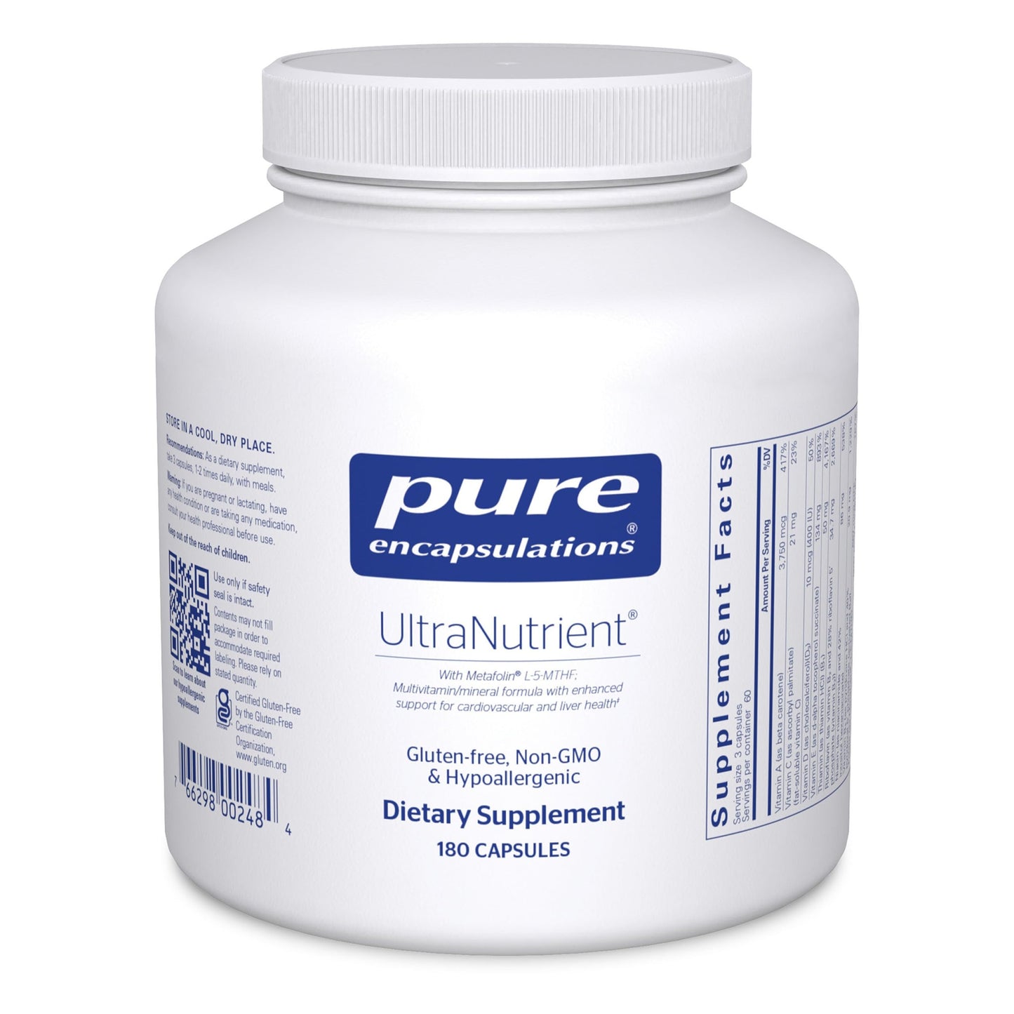 Pure Encapsulations UltraNutrient - Minerals & Multivitamins - Supports Liver & Heart Health* - Supplement for Antioxidants - with Vitamin C, CoQ10 & More - Gluten Free - 180 Capsules Pure EncapsulationsBuy Supplements Australia