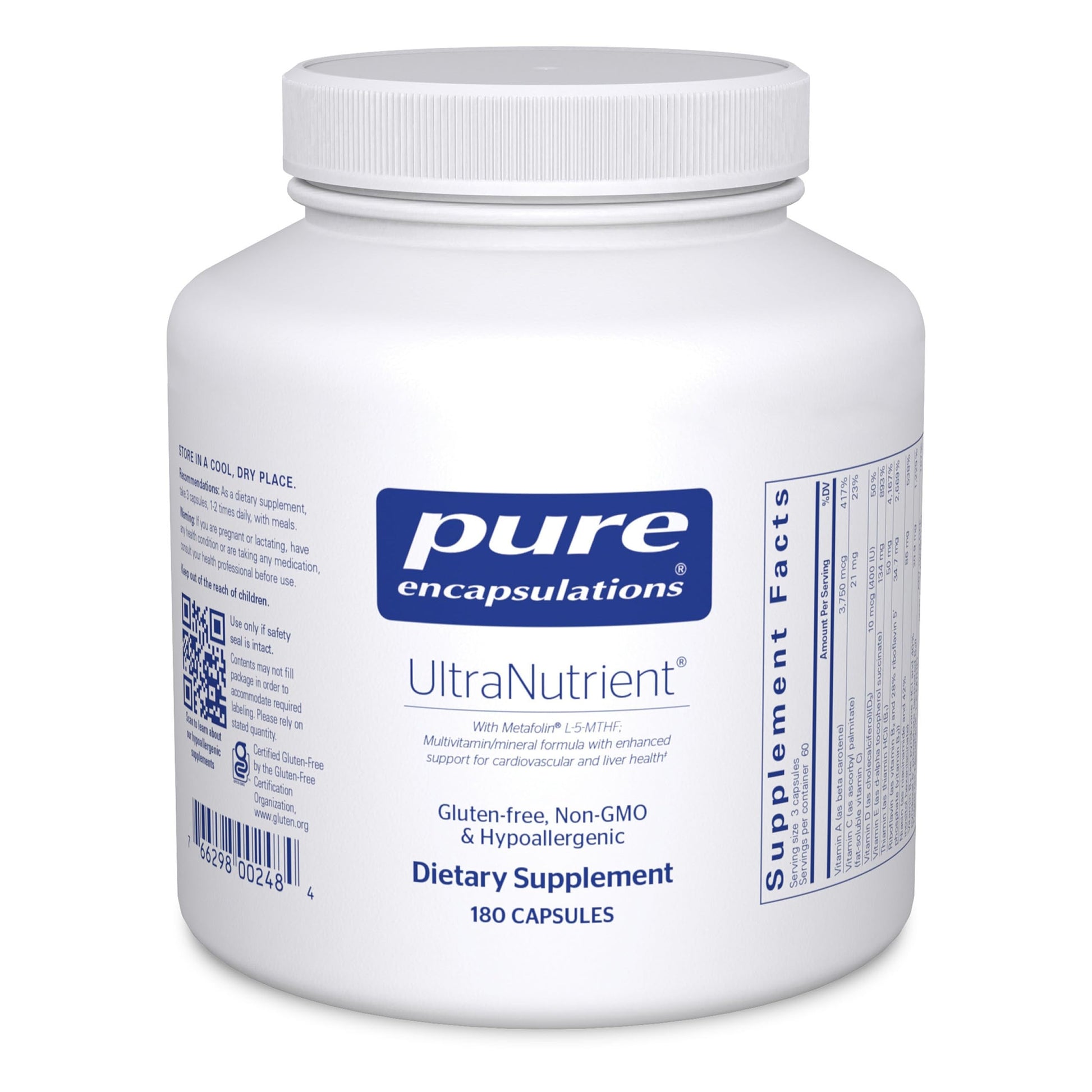 Pure Encapsulations UltraNutrient - Minerals & Multivitamins - Supports Liver & Heart Health* - Supplement for Antioxidants - with Vitamin C, CoQ10 & More - Gluten Free - 180 Capsules Pure EncapsulationsBuy Supplements Australia