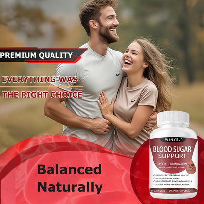 WINYEL Blood Sugar Complex Supplement - with Cinnamon, Bitter Melon, Chromium, Mulberry, Alpha Lipoic Acid, 60 Capsules WINYELBuy Supplements Australia