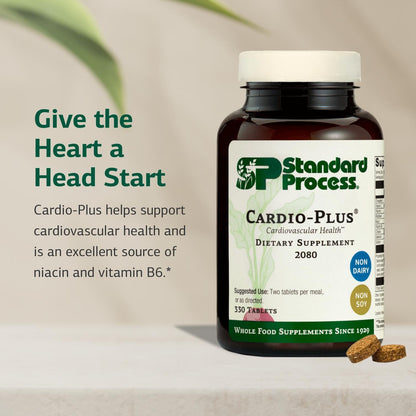 Standard Process Inc. Cardio-Plus - Antioxidant Support - Heart Health, Circulation & Blood Flow Supplement with Vitamin B6, Niacin & Riboflavin - Energy Metabolism Supplement - 330 Tablets Standard Process Inc.Buy Supplements Australia