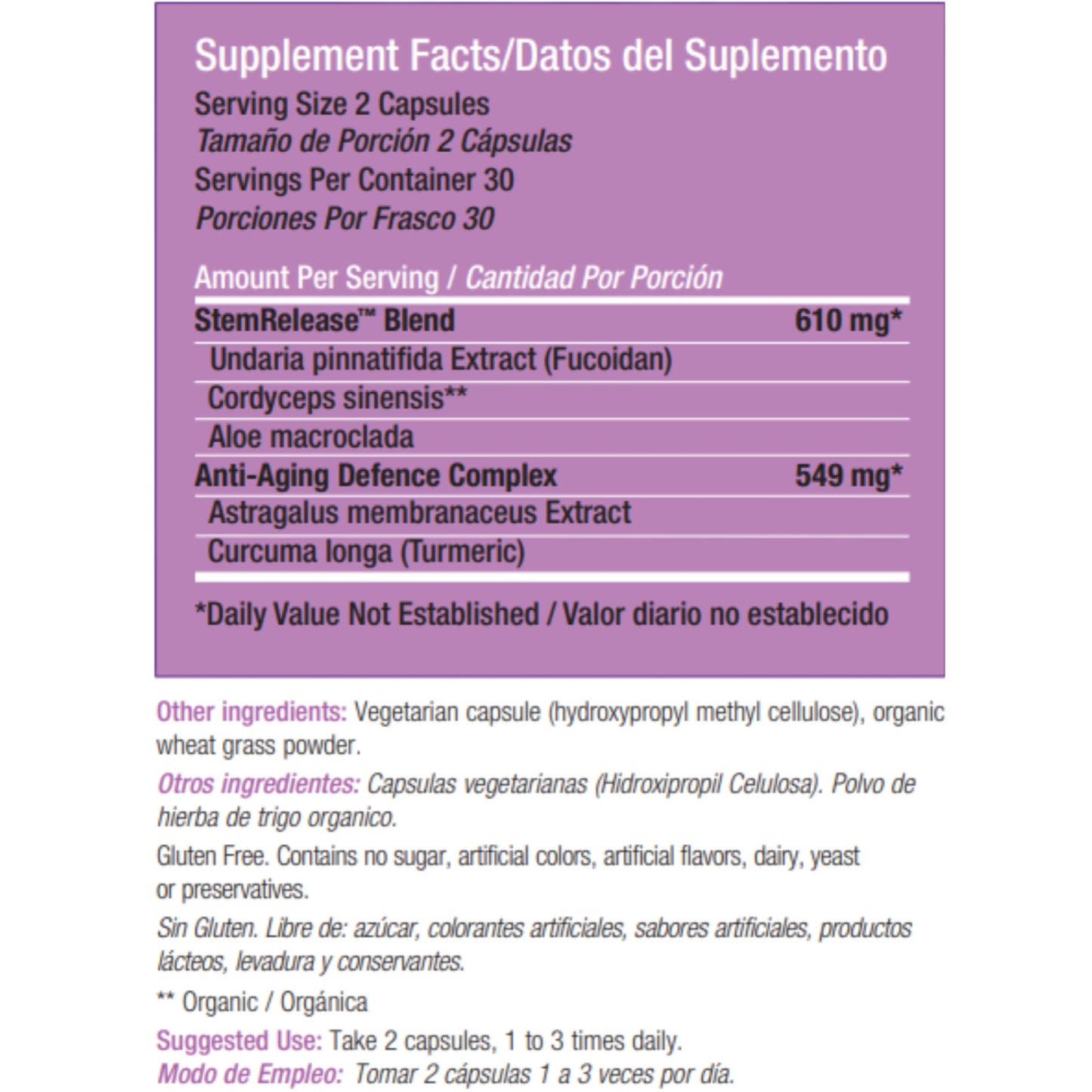 Stemtech Stemrelease3 Cutting-Edge Stem Cell Nutrition for Natural Renewal and Youthful Vitality, Exclusive Blend for Enhanced Telomere Health, 60 Capsules StemTechBuy Supplements Australia
