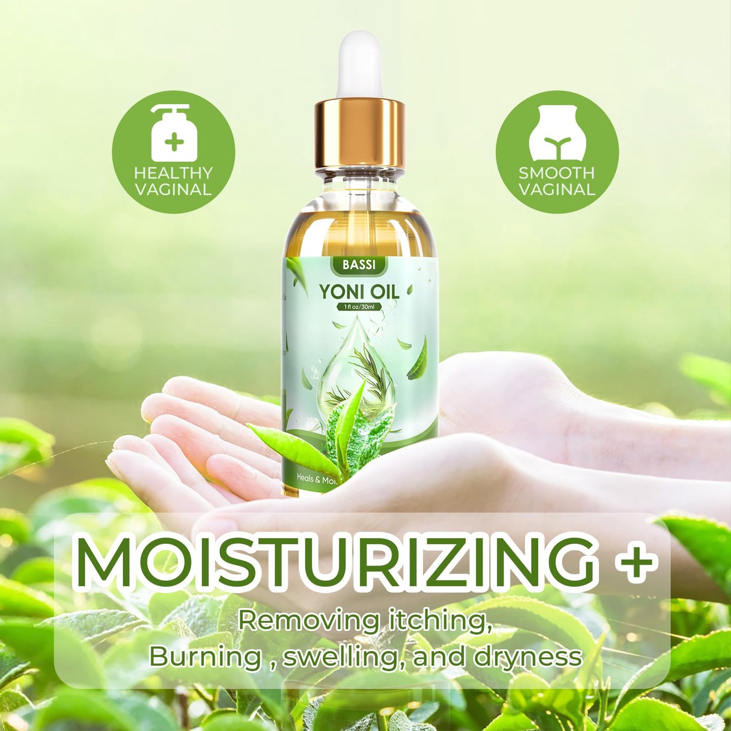 BASSI 2PCS Yoni Oil Organic Feminine Oil Vaginal Moisturizer For Wetness - Ph Balance for Women BASSIBuy Supplements Australia