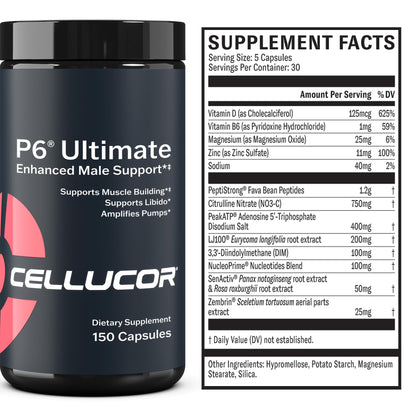 Cellucor P6 Ultimate - Enhanced Support for Men | Supports Muscle Growth & Strength CellucorBuy Supplements Australia