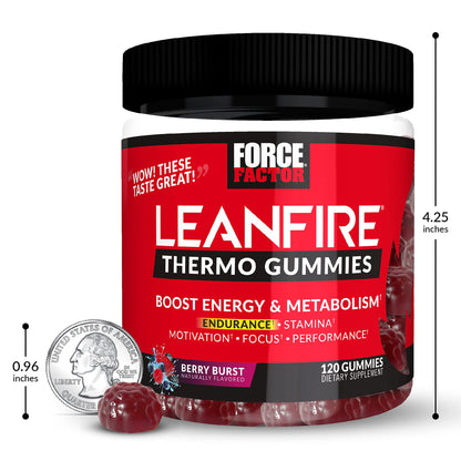 Force Factor LeanFire Thermo Gummies with B12 Vitamins, Caffeine, & Green Coffee Bean Force FactorBuy Supplements Australia