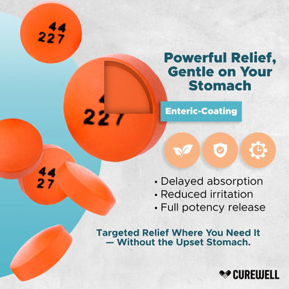 CUREWELL Enteric Coated Aspirin Tablets 325mg (1000 Count) NSAID Pain Reliever & Fever Reducer Coated Aspirin for Adults - Regular Strength for Headache Arthritis Menstrual & Muscle Pain CUREWELLBuy Supplements Australia