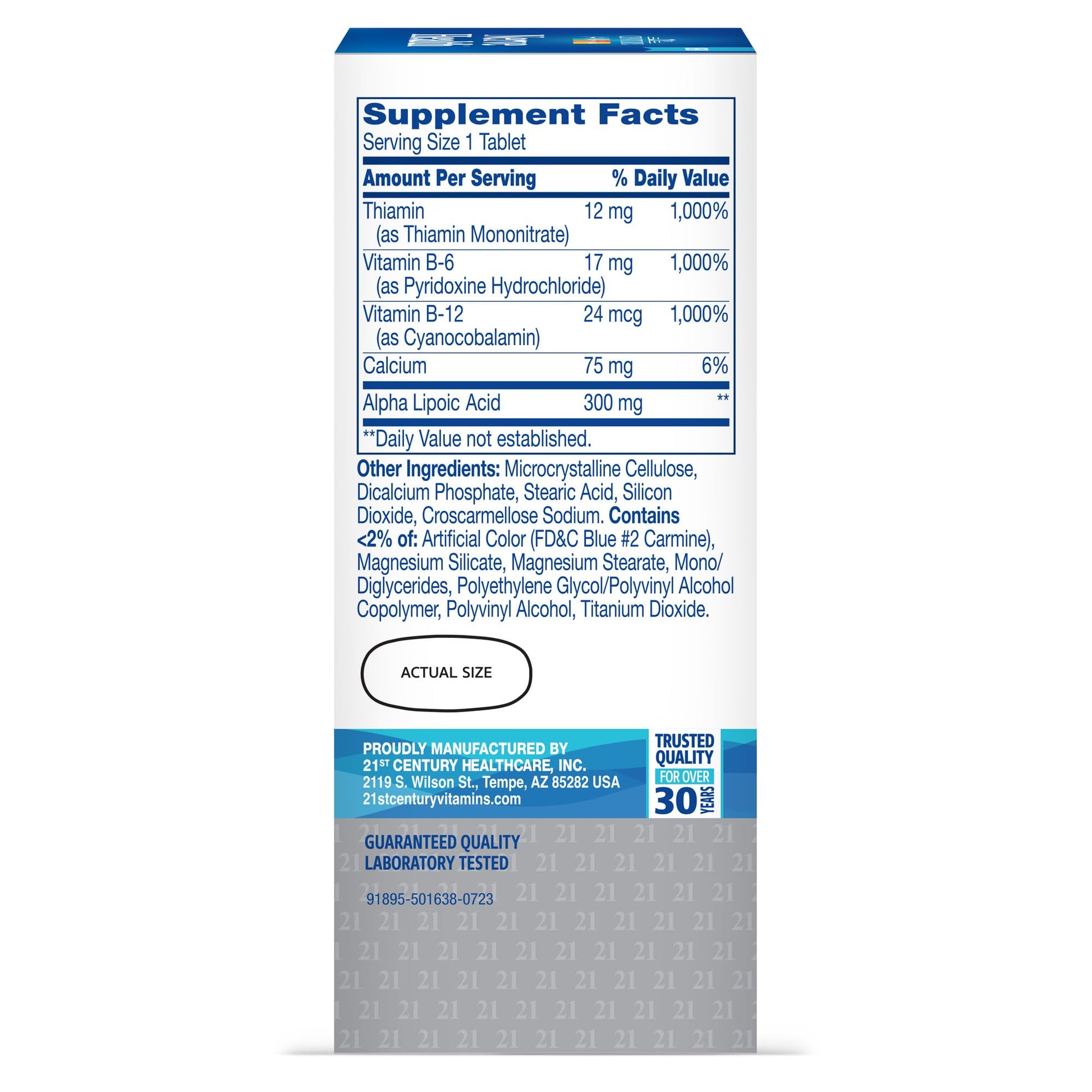 21st Century Nerve Health Tablets (30 Count), Alpha Lipoic Acid 300mg, B1, B6, & B12 Vitamins for Nerve Function Support, Antioxidant ALA Supplement, Gluten Free. Non-GMO, & Vegan 21st CenturyBuy Supplements Australia