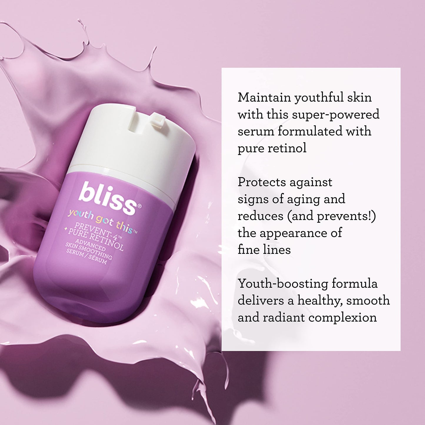 Bliss Youth Got This™ Prevent-4™ + Pure Retinol - 0.67 Fl Oz - Advanced Skin BlissBuy Supplements Australia