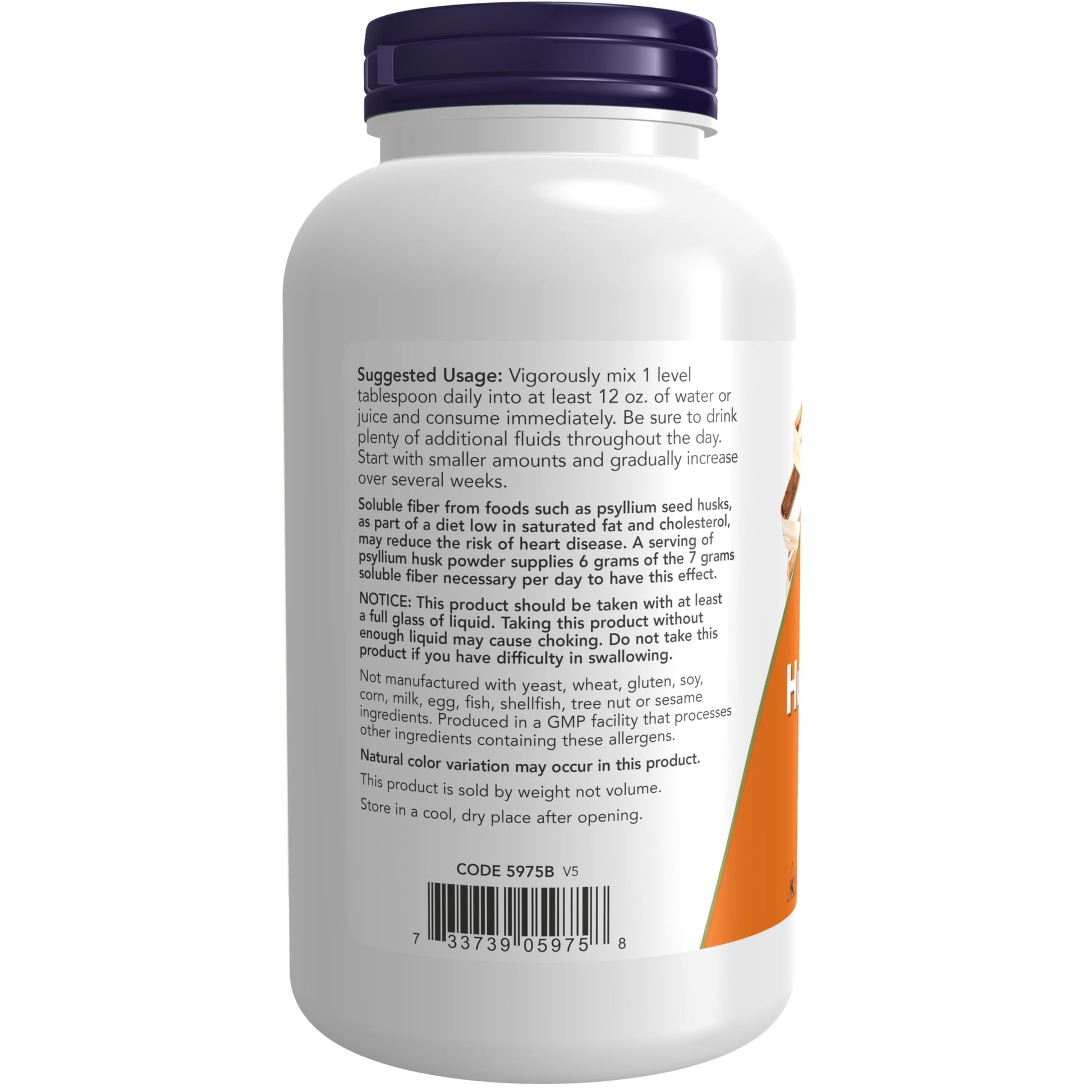 NOW Supplements, Psyllium Husk Powder, Non-GMO Project Verified, Soluble Fiber NOWBuy Supplements Australia