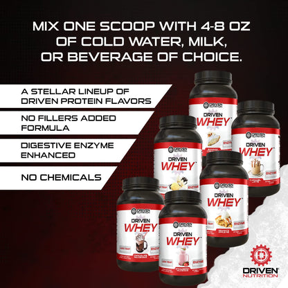 Driven WHEY- Grass Fed Whey Protein Powder: Delicious, Clean Protein Shake- Improve Driven NutritionBuy Supplements Australia