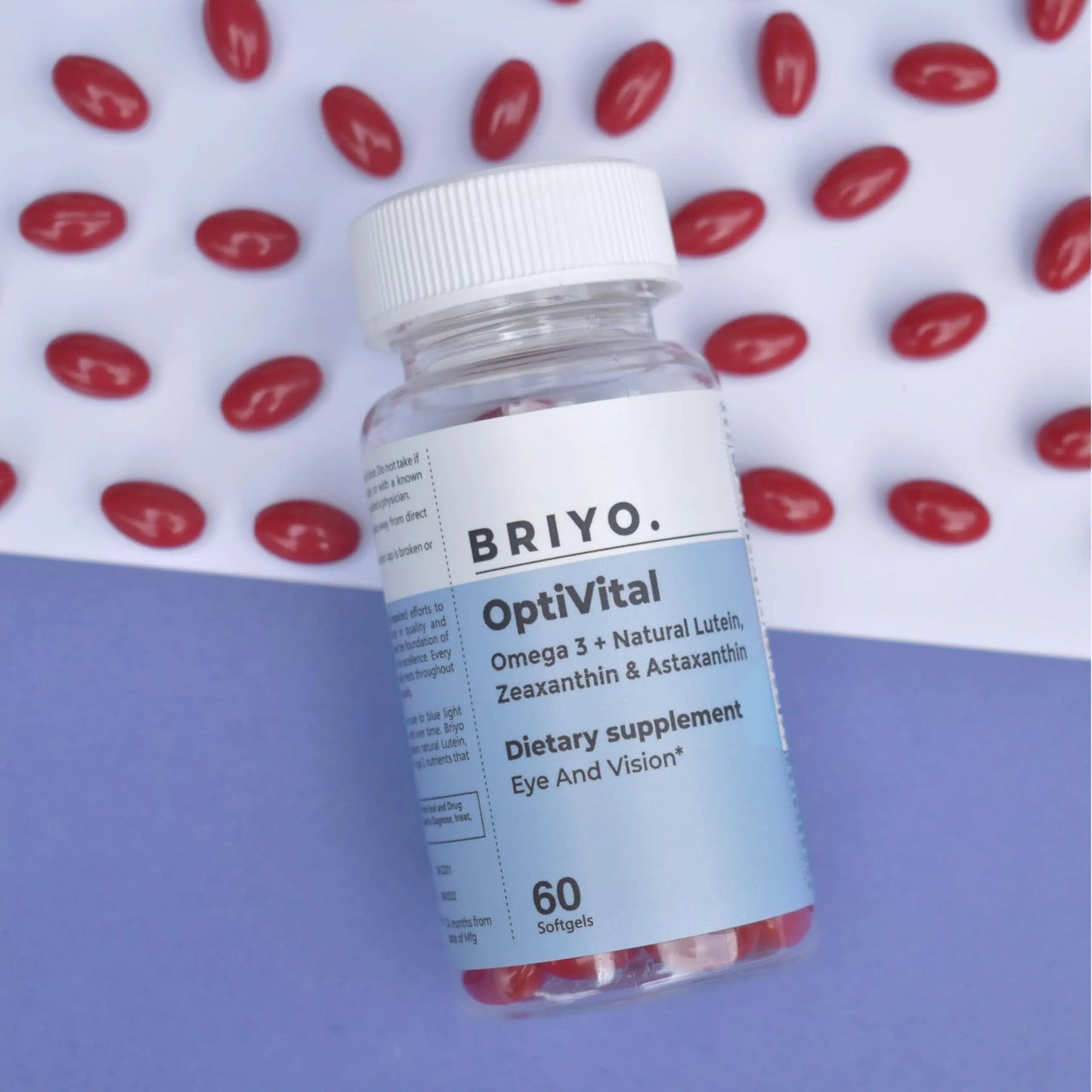 Briyo OptiVital Eye Health Supplement – Lutein, Zeaxanthin, Astaxanthin & Omega-3 from Natural Sources – Supports Vision BriyosisBuy Supplements Australia