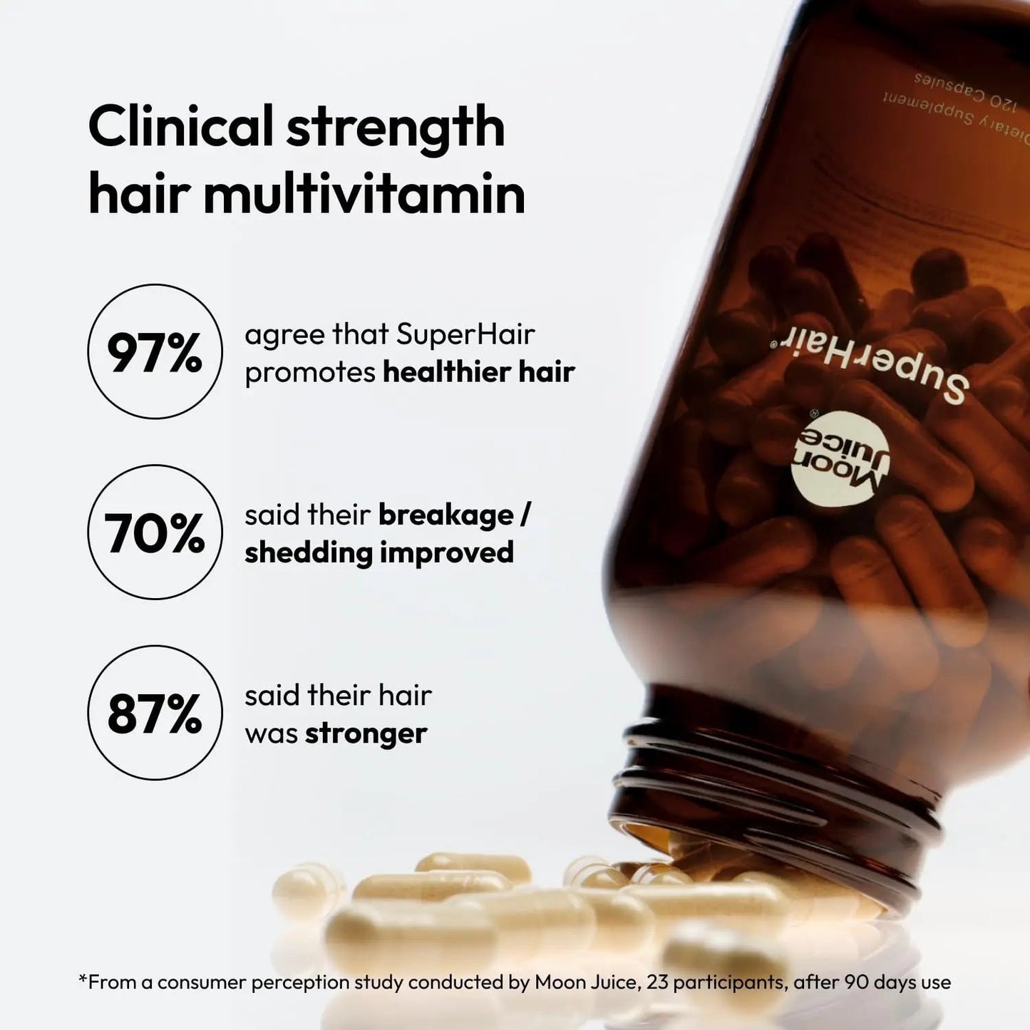 Moon Juice SuperHair Hair Growth Vitamins for Women & Men with Biotin & Saw Palmetto - Clinical Strength Multivitamin Hair Supplement Moon Juice