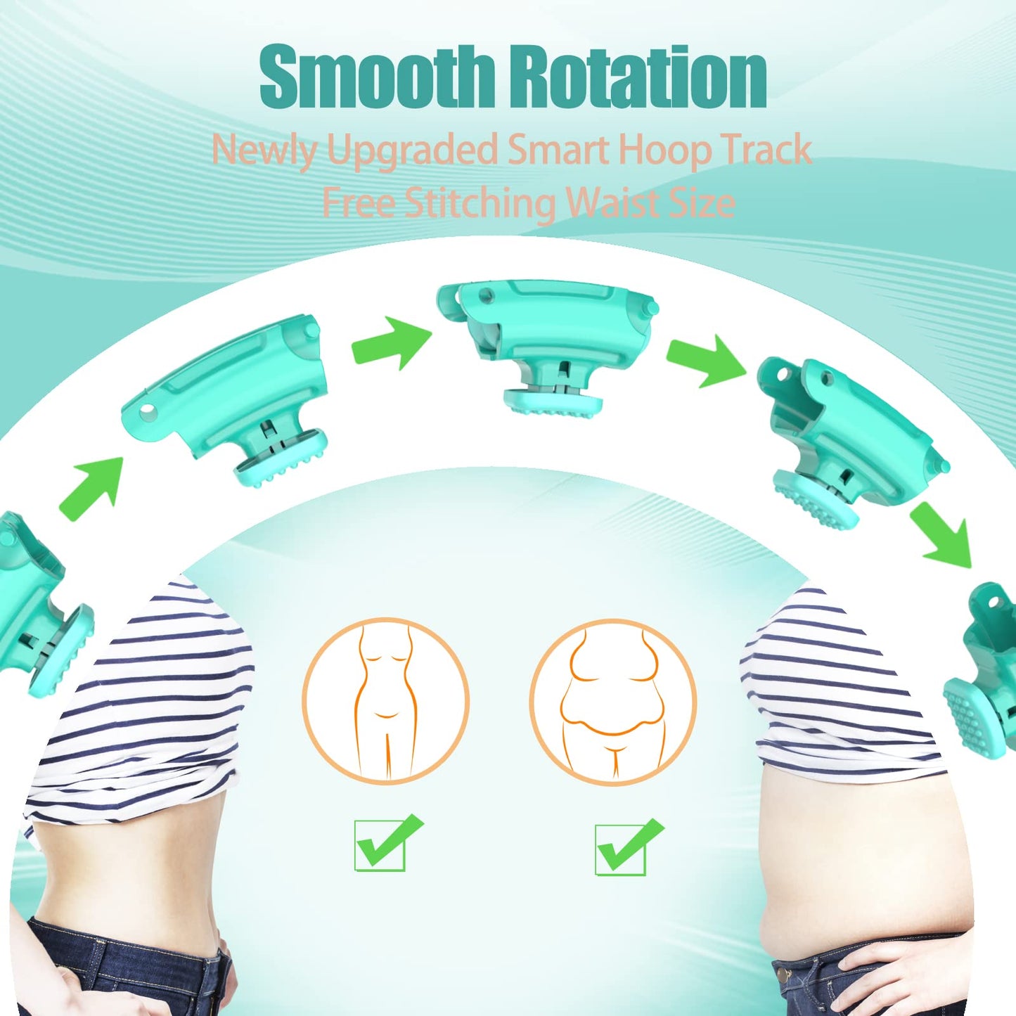 OurStarry 32 Knots Weighted Workout Hoop Plus Size, Smart Waist Exercise Ring OurStarryBuy Supplements Australia