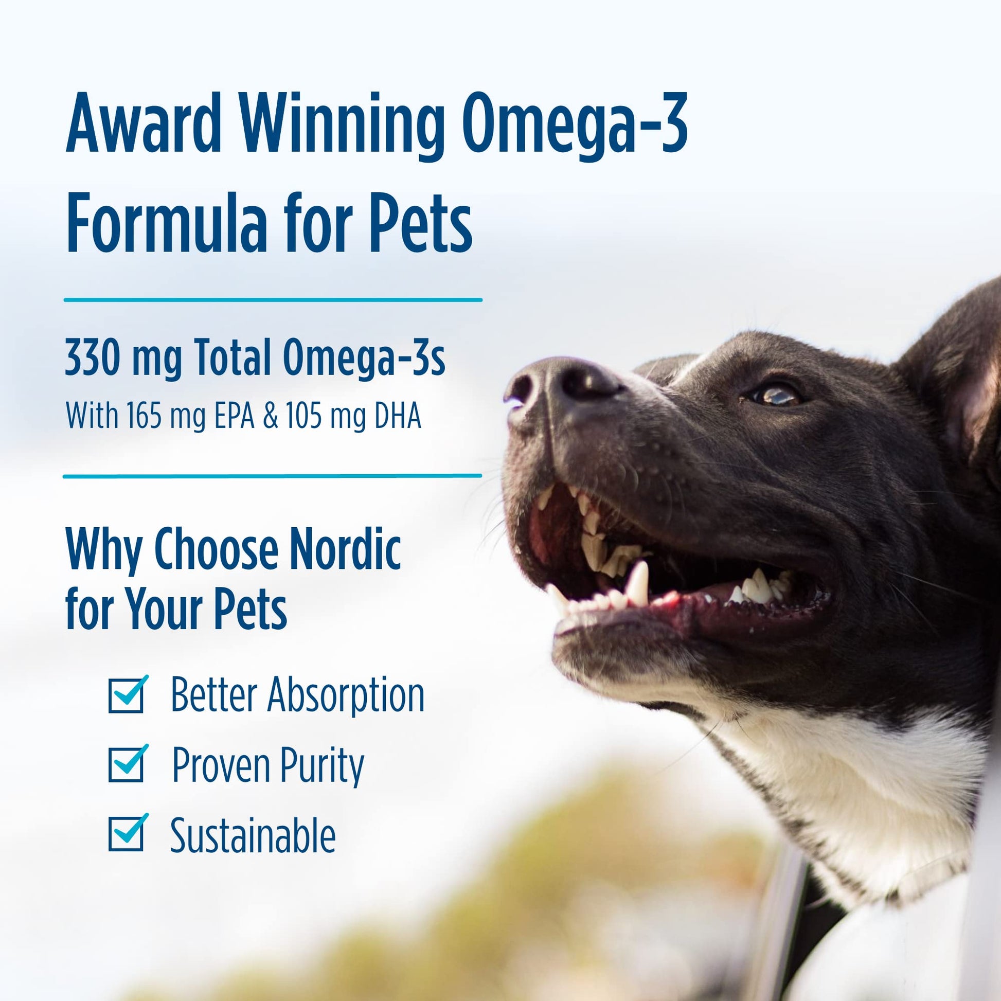 Nordic Naturals Omega-3 Pet, Unflavored - 180 Soft Gels - 320 mg Omega-3 Per Soft Gel - Fish Oil for Dogs with EPA & DHA - Promotes Heart, Skin, Coat, & Immune Health Nordic NaturalsBuy Supplements Australia