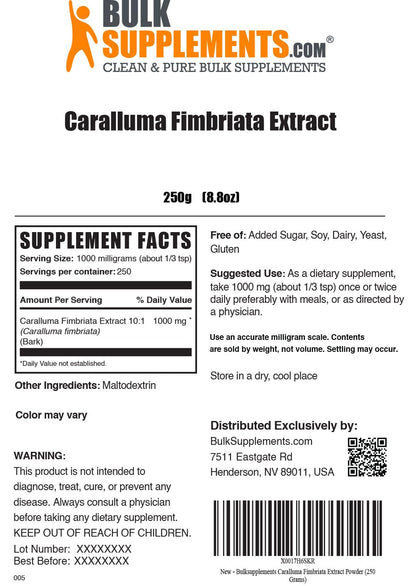 BulkSupplements.com Caralluma Fimbriata Extract Powder - Herbal Supplement for Digestive BULKSUPPLEMENTS.COMBuy Supplements Australia