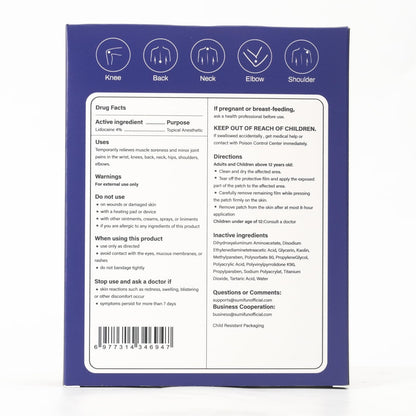 Sumifun 4% Lidocaine Patches Maximum Strength - 13 Count Pain Relieving Gel Patch for Muscle Soreness, Back Ache, Knee, Neck & Joint Pains - Topical Analgesic (Large, Count, 13) SumifunBuy Supplements Australia
