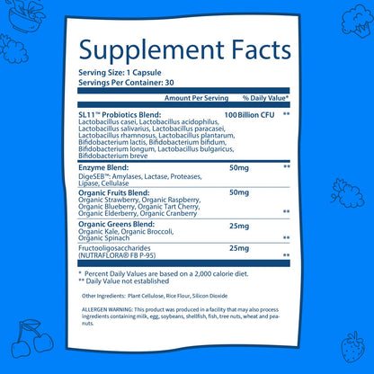 100 Billion - Probiotics and Prebiotics Supplement Pills - Digestive Enzymes and Prebiotic GOBIOTIXBuy Supplements Australia