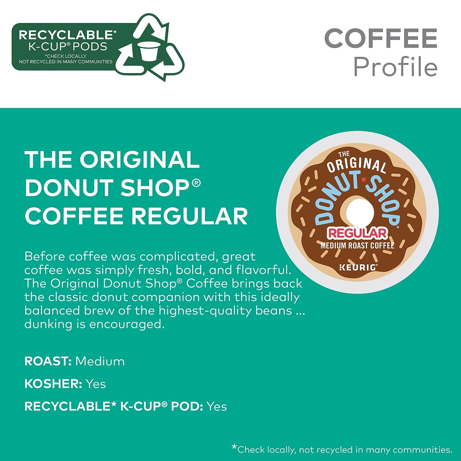The Original Donut Shop Regular Keurig Single-Serve K-Cup Pods, Medium Roast Coffee The Original Donut ShopBuy Supplements Australia