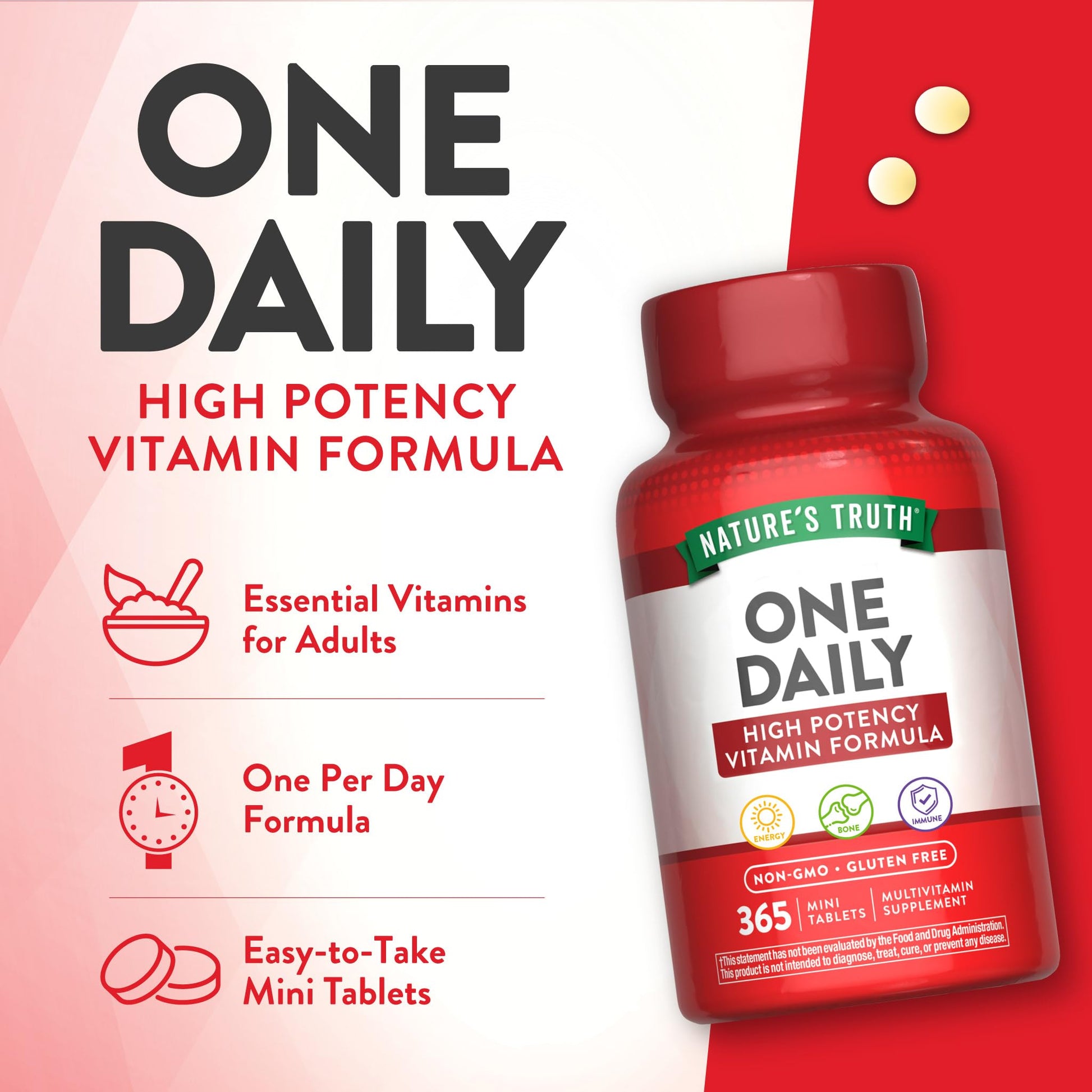 Nature's Truth One Daily Multivitamin for Men and Women | 365 Mini Tablets | Non-GMO & Gluten Free Supplement Nature's TruthBuy Supplements Australia