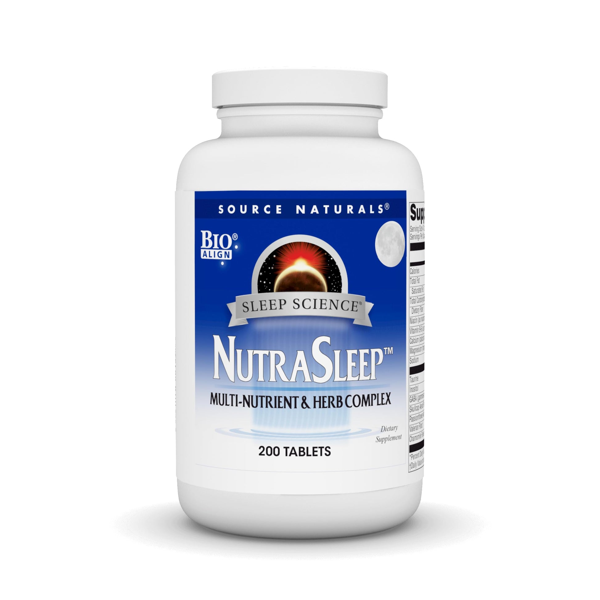 Source Naturals NutraSleep, Melatonin-Free Multi-Nutrient & Herb Complex, Vegetarian Formula for Relaxation Support - 200 Tablets Source NaturalsBuy Supplements Australia