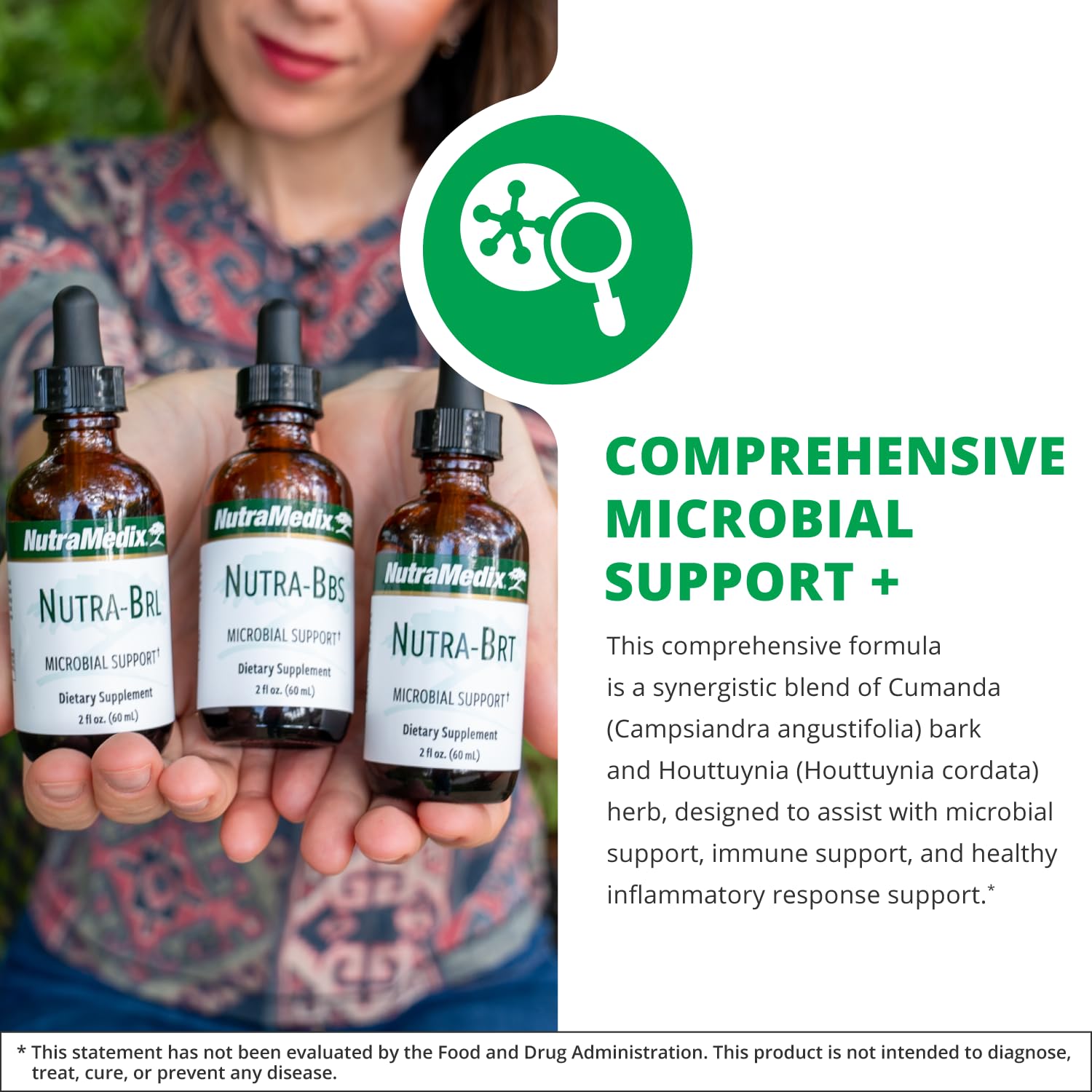 Nutramedix Nutra BRT - Liquid Herbal Supplement for Gut Health & Immune Support - Cumanda Bark & Houttuynia Leaf for Digestive Health - Immune System Booster Supplement (60mL) NutraMedixBuy Supplements Australia