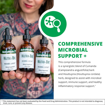 Nutramedix Nutra BRT - Liquid Herbal Supplement for Gut Health & Immune Support - Cumanda Bark & Houttuynia Leaf for Digestive Health - Immune System Booster Supplement (60mL) NutraMedixBuy Supplements Australia